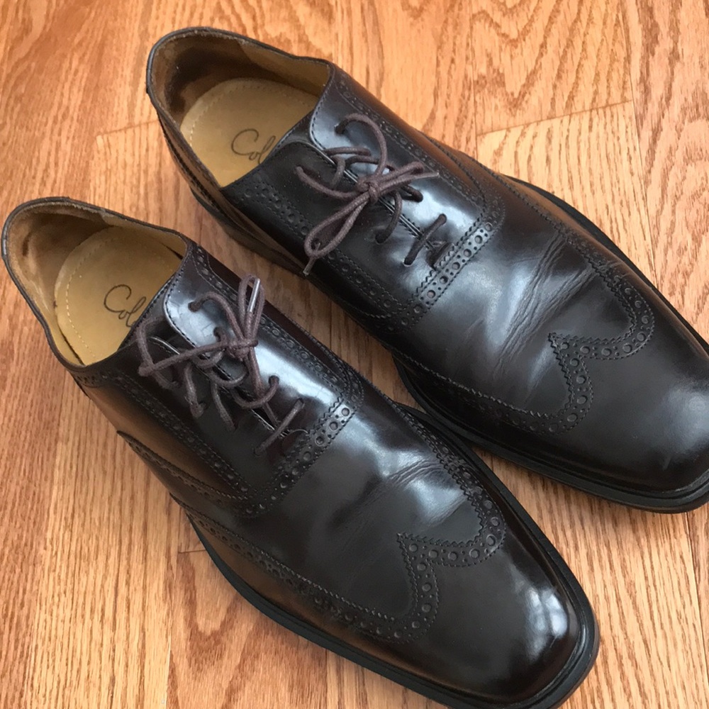 COLE HAAN “Nike Air” technology WINGTIP DRESS SHOES DARK BROWN / OXBLOOD LEATHER